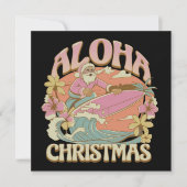 アロハクリスマスサーフィングサンタハワイアンカリキマカ シーズンカード (正面)