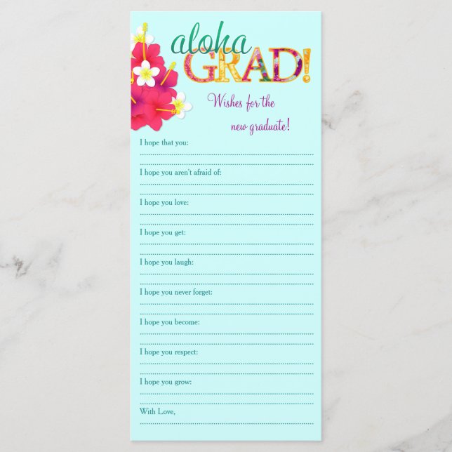 アロハグラードハワイアンルアウ（ハワイ式宴会） – ウィッシュズメモリーノート (正面)