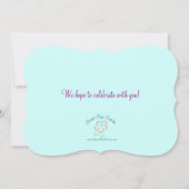 アロハグラード卒業ルアウ（ハワイ式宴会）フローラパーティの招待状 招待状 (裏面)