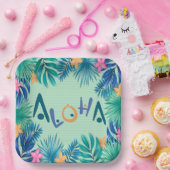 アロハグリーティング紙プレート ペーパープレート (パーティー)