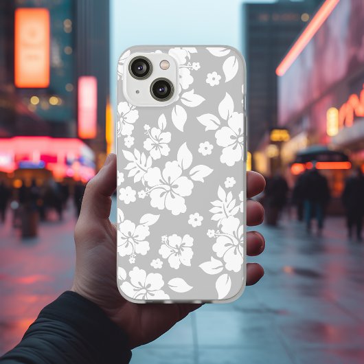 アロハグレイクラシックハワイアンハイビスカスプリント Case-Mate iPhoneケース