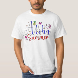 アロハサマートロピカルビブラグラフィックTシャツ Tシャツ