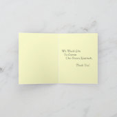 アロハサンキューカードのハイビスカス及びウクレレ夜 サンキューカード (内部)