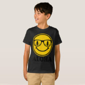 アロハサーフスマイルサングラスサーフボード反射 Tシャツ (正面フル)