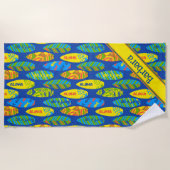 アロハサーフボードビーチタオル ビーチタオル (正面)