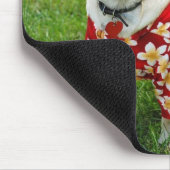 アロハシャツのパグ犬 マウスパッド (コーナー)