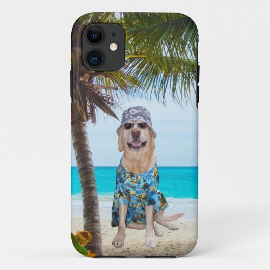 アロハシャツのビーチの犬 Case-Mate iPhoneケース (裏面)