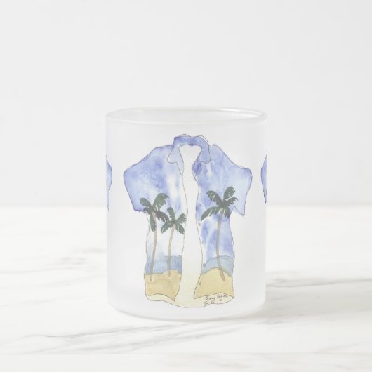 アロハシャツのマグ及び飲み物用品 フロストグラスマグカップ (中央)
