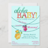 アロハシャツのOnsieのルアウ(ハワイ式宴会)のシャワーの招待状 招待状 (正面)