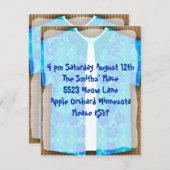 アロハシャツルアウ(ハワイ式宴会)ティキパーティー 招待状 (正面/裏面)