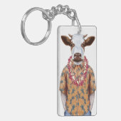 アロハシャツ牛 キーホルダー (正面左)