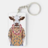 アロハシャツ牛 キーホルダー (裏面)