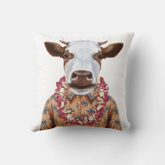 アロハシャツ牛 クッション (裏面)