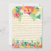 アロハスクリプトトロピカル誕生日ルアウ（ハワイ式宴会）招待状 招待状 (裏面)