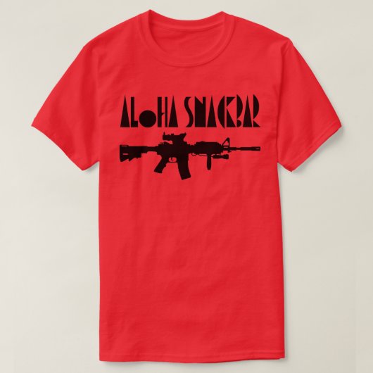 アロハスナックバーAR15アメリカ愛国者 Tシャツ (デザイン正面)