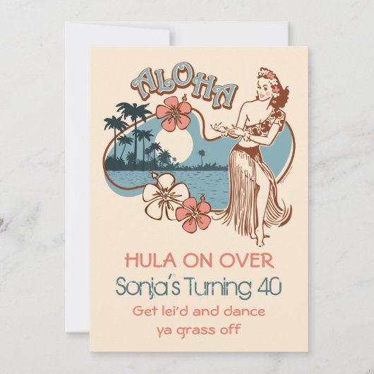 アロハソンジャ40thカスタム招待状 招待状 (正面)