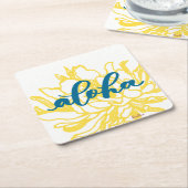 アロハターコイズのCereusによってはコースターが開花します スクエアペーパーコースター (アングル)