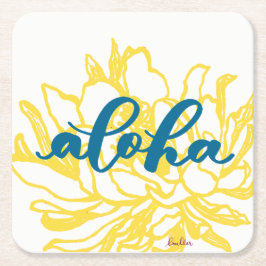 アロハターコイズのCereusによってはコースターが開花します スクエアペーパーコースター