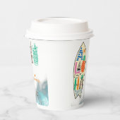 アロハティキサーフボードトロピカルルアウ（ハワイ式宴会）ハワイアンパーティー 紙コップ (左)