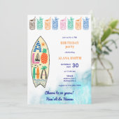 アロハティキトロピカルルアウ(ハワイ式宴会)ハワイアンバースデーパーティー 招待状 (スタンド正面)
