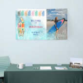 アロハティキトロピカルルアウ（ハワイ式宴会）ハワイアン誕生日歓迎 横断幕 (トレードショー)