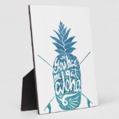 アロハティール（緑がかった色）ハワイMAUI PINEAPPLE DES フォトプラーク (側面)