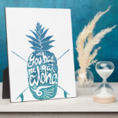 アロハティール（緑がかった色）ハワイMAUI PINEAPPLE DES フォトプラーク (側面)