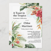 アロハディプロマ！トロピカル卒業プールパーティー 招待状 (正面/裏面)