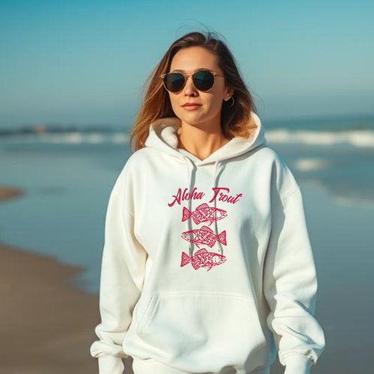 アロハトラウトハワイアンさくらんぼレッド パーカ