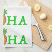 アロハトロピカルアイランドハワイアンパイナップルタオル キッチンタオル (四つ折り)