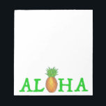 アロハトロピカルアイランドハワイアンパイナップルメモ帳 ノートパッド<br><div class="desc">アルホアでOを形成する熱帯ハワイアンパイナップルのオリジナルマーカーイラストレーションを特徴とする。</div>