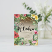 アロハトロピカルウッドフラワーリーフ＆ライトサマー 案内ポストカード (スタンド正面)