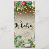 アロハトロピカルウッドフローラ離れライツメニュー メニュー (裏面)