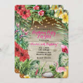 アロハトロピカルウッド離れフローラ&ライトルアウ（ハワイ式宴会） 招待状 (正面/裏面)