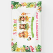 アロハトロピカルガールルアウ（ハワイ式宴会）バースデーパーティー 横断幕 (縦)