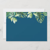 アロハトロピカルグリーンルーアの誕生日写真 招待状 (裏面)