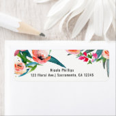 アロハトロピカルサマーフローラブライダルシャワーシック ラベル (インサイチュ)