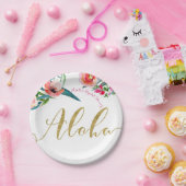 アロハトロピカルサマーフローラブライダルシャワーパーティー ペーパープレート (パーティー)