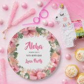 アロハトロピカルハイビスカスルアウ(ハワイ式宴会)誕生パーティー ペーパープレート (パーティー)