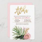 アロハトロピカルハウスウォーミングパーティー招待状 招待状 (正面/裏面)