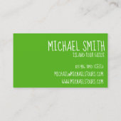 アロハトロピカルハワイアンアイランドパイナップルトラベル 名刺 (裏面)