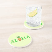 アロハトロピカルハワイアンアイランドパイナップルフルーツ コースター (側面)