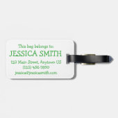 アロハトロピカルハワイアンアイランドパイナップルフルーツ ラゲッジタグ (裏面横)