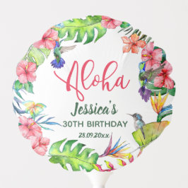 アロハトロピカルハワイアンハイビスカスバースデーパーティー バルーン