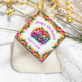 アロハトロピカルハワイアンバースデイルアウ フェイバータグ