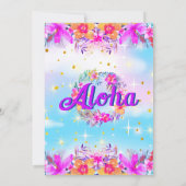 アロハトロピカルハワイアンルアウ(ハワイ式宴会)バースデーパーティー 招待状 (裏面)