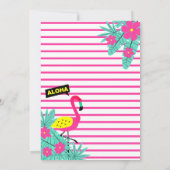 アロハトロピカルハワイアン誕生日ルアウ（ハワイ式宴会）パーティー 招待状 (裏面)