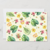 アロハトロピカルハワイルアウ（ハワイ式宴会）ガールバースデーフォト 招待状 (裏面)