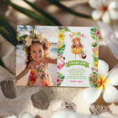 アロハトロピカルハワイルアウ（ハワイ式宴会）写真サンキューカード 招待状