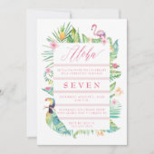 アロハトロピカルバースデーパーティールアウ（ハワイ式宴会）招待状 招待状 (正面)